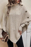 Buttoned Cable Knit Sweater