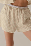 Stylish Checkered Short Set