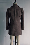 Double-Breasted Houndstooth Blazer