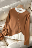 Buttoned Layered Sweater