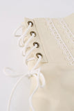 Lace-Up Ruffle Hem Casual Shorts