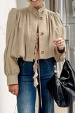 Cropped Buttoned Trench Coat
