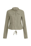 Zip-Front Casual Jacket