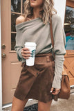 Off-Shoulder Casual Long Sleeve Top