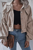 Button-Front Corduroy Jacket