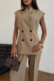 Double-Breasted Pants Set