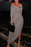 Elegant Off-Shoulder Evening Gown