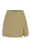 Sleek Front-Slit Mini Skirt