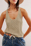 Knit Tank Top with a Relaxed Fit