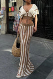 Stylish Knit Skirt Set