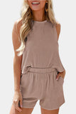 Sleeveless Relaxed Fit Short Set