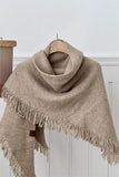 Fringed Edge Knit Poncho