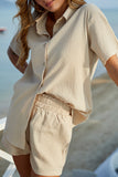 Casual Button-Up Short Set