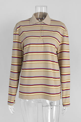 Classic Striped Polo Tee