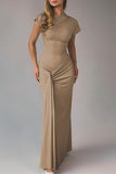 Elegant Dress with Ruched Detail
