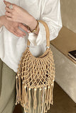 Chic Knotted Fringe Handbag