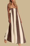 Strapless Wide-Leg Striped Jumpsuit