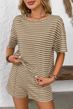 Striped Casual Short Set