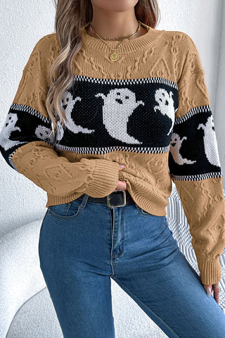 Playful Ghost Knit Sweater