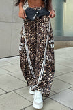 Trendy Leopard Print Casual Pants