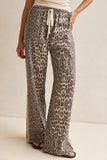 Animal Print Casual Drawstring Pants
