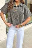 Leopard Print Short Sleeve Shirt