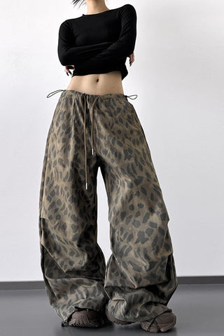 Animal Print Relaxed Casual Pants