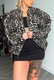 Bold Leopard Print Bomber Jacket