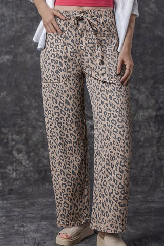 Leopard Print Straight-Leg Jeans