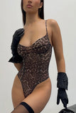 Stylish Animal Print Bodysuit
