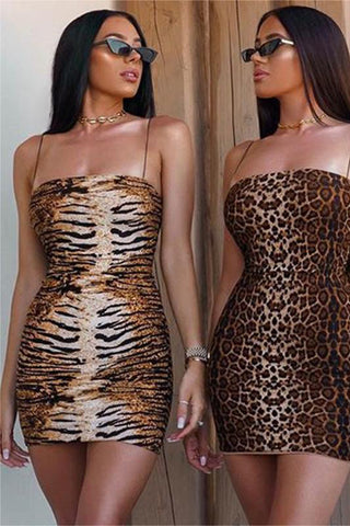 Strappy Animal Print Night Dress