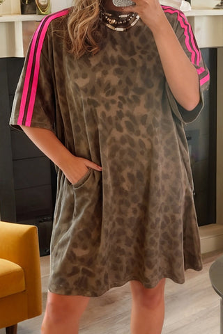 Leopard Print Casual Dress