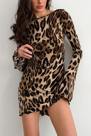 Leopard Print Casual Dress