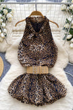 Leopard Belted Tank Top