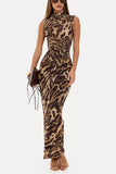 Chic Animal Print Skirt Set