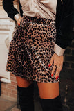 Leopard Tiered Mini Skirt
