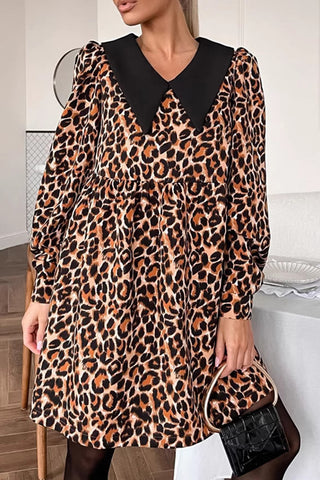 Leopard Print Casual Dress