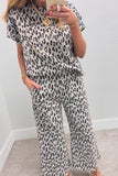 Animal Print Two-Piece Pants Set