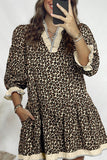 Leopard Print Casual Dress