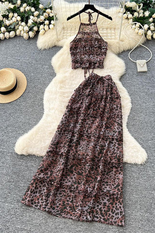 Halter Top and Skirt Set