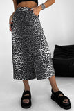 Leopard Print Midi Skirt