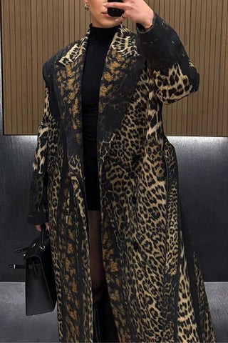 Animal Print Wrap Jacket
