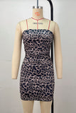 Strapless Patchwork Mini Dress