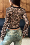 Lace Detail Long-Sleeve Blouse