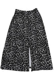 Leopard Print Midi Skirt