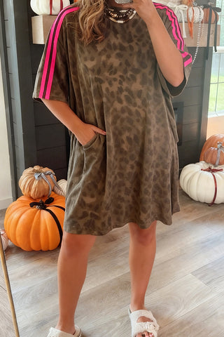 Leopard Print Casual Dress