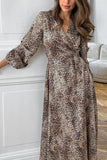Animal Print Wrap Dress