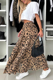 Leopard Print Maxi Skirt