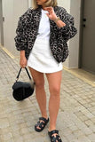 Bold Leopard Print Bomber Jacket