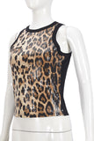Leopard Print Sequin Tank Top
